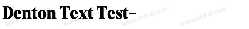 Denton Text Test字体转换